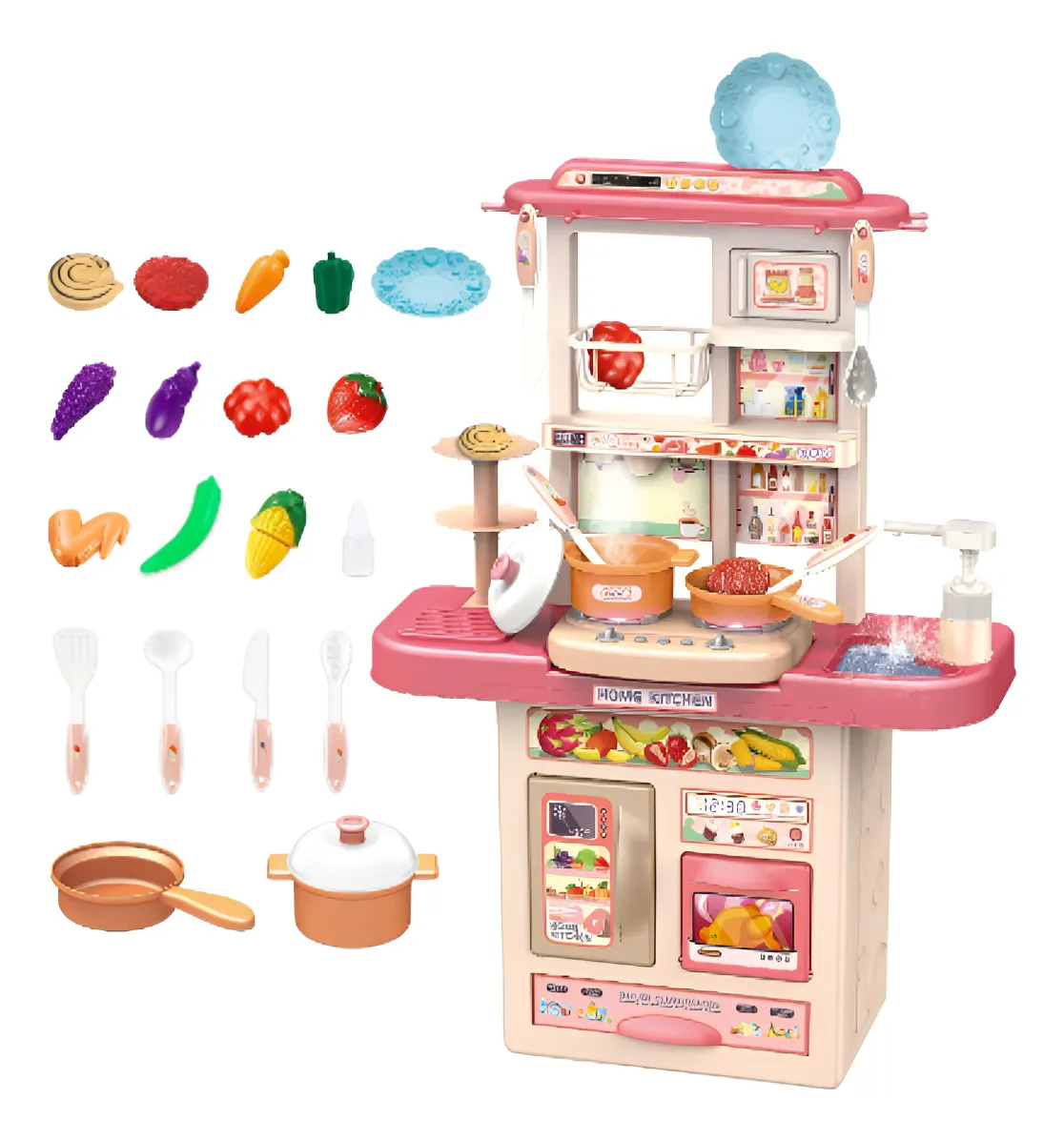Cocina De Niñas 65 Cm Agua Vapor Sonidos